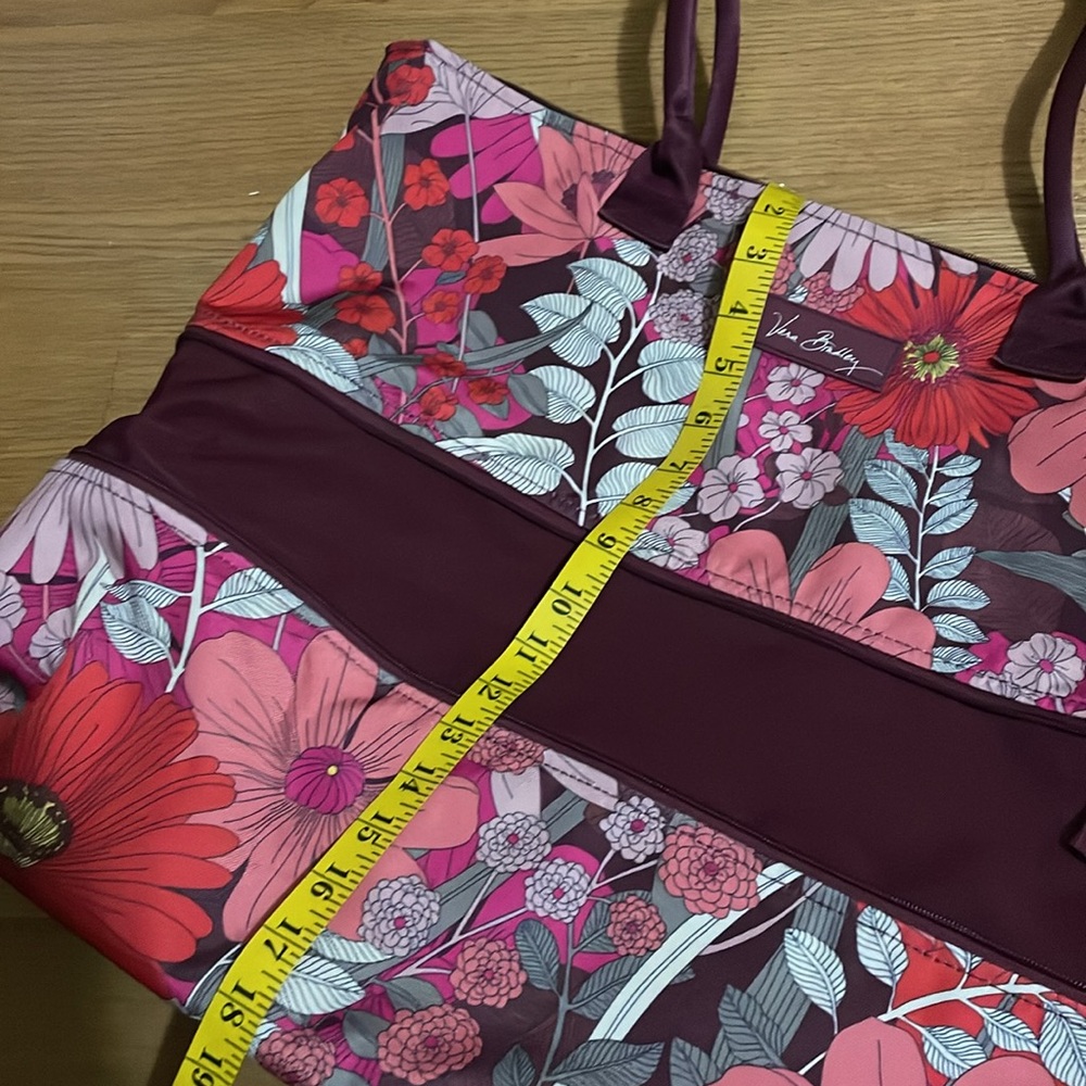 Vera Bradley Floral Tote Bag - Pink and Red - Picture 9 of 10